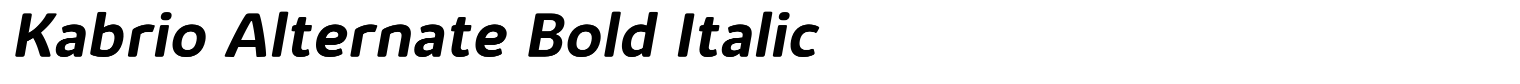 Kabrio Alternate Bold Italic